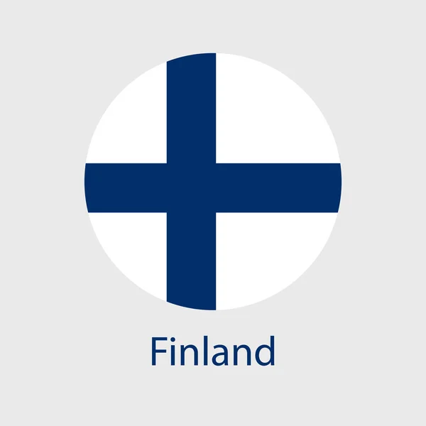 Finlandia Bandera Vector Iconos Conjunto Ilustraciones Forma Corazón Estrella Círculo — Vector de stock