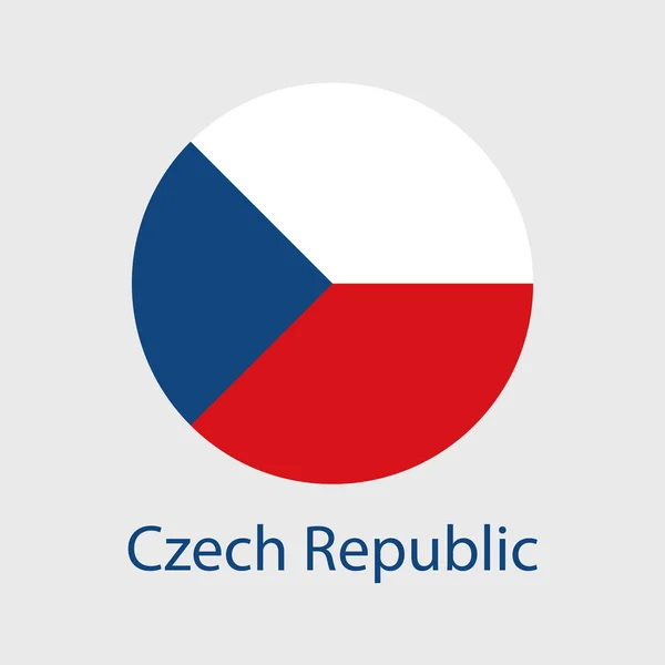 Czeski Wektor Flagi Ikony Zestaw Ilustracji Kształcie Serca Gwiazdy Okręgu — Wektor stockowy