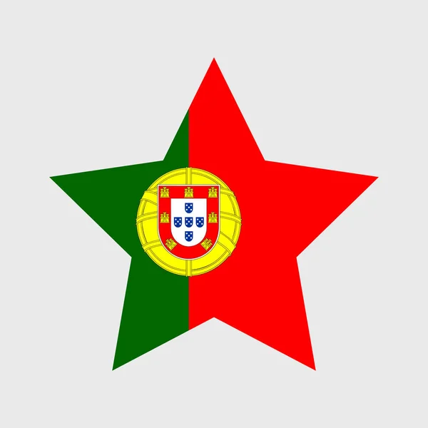 Portekiz Bayrak Vektör Simgeleri Kalp Yıldız Çember Harita Şeklinde Çizimler — Stok Vektör