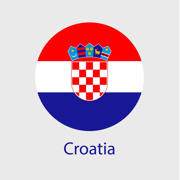 Chorwacka Flaga Wektor Ikony Zestaw Ilustracji Kształcie Serca Gwiazdy Okręgu — Wektor stockowy