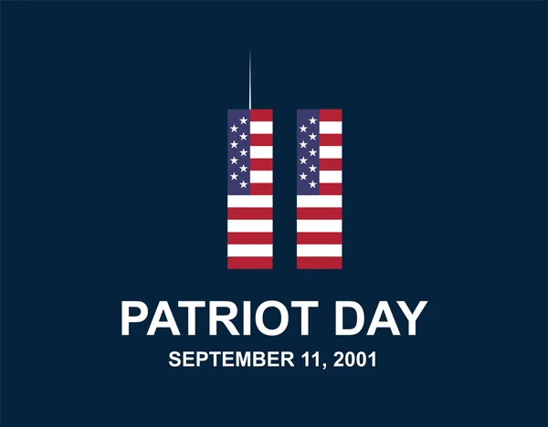 Patriot Day September 2001 Vector Usa Banner United States Flag — Stock Vector