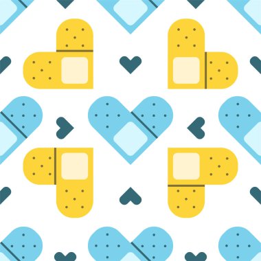 Kalpli, düz, pürüzsüz tıbbi alçı deseni. Karalama tarzında kan bağışı tasarımı..