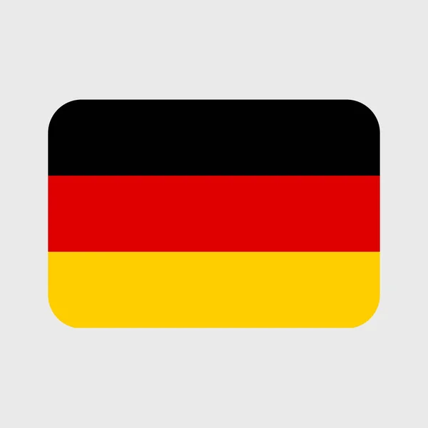 德国国旗矢量图标设置为心形 圆形和地图 不同几何形状的德国国旗插图 — 图库矢量图片