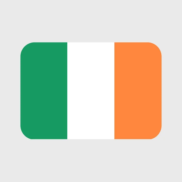 爱尔兰国旗矢量图标设置为心形 圆形和地图 不同几何形状的爱尔兰国旗插图 — 图库矢量图片