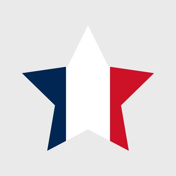 Francia Iconos Vectoriales Bandera Establecidos Forma Corazón Estrella Círculo Mapa — Vector de stock