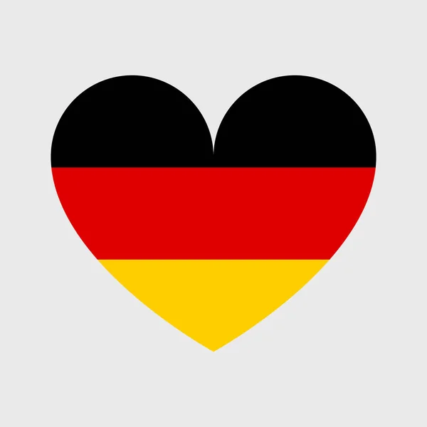 Ikony Wektora Flagi Niemiec Ustawione Kształcie Serca Gwiazdy Okręgu Mapy — Wektor stockowy