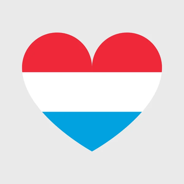 Lucemburské Vlajkové Vektorové Ikony Zasazené Tvaru Srdce Hvězdy Kruhu Mapy — Stockový vektor