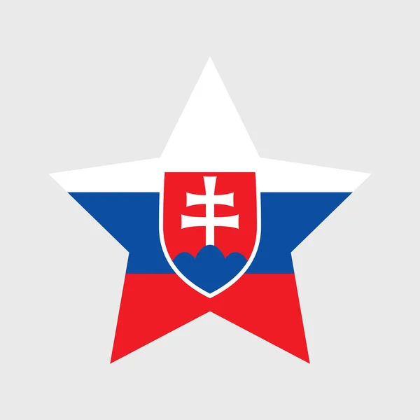 Drapeau Slovaquie Icônes Vectorielles Forme Coeur Étoile Cercle Carte — Image vectorielle
