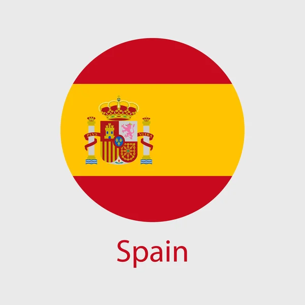 Espanha Bandeira Vetor Ícones Conjunto Ilustrações Forma Coração Estrela Círculo — Vetor de Stock