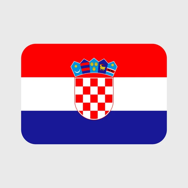 Croacia Bandera Vector Iconos Conjunto Ilustraciones Forma Corazón Estrella Círculo — Archivo Imágenes Vectoriales