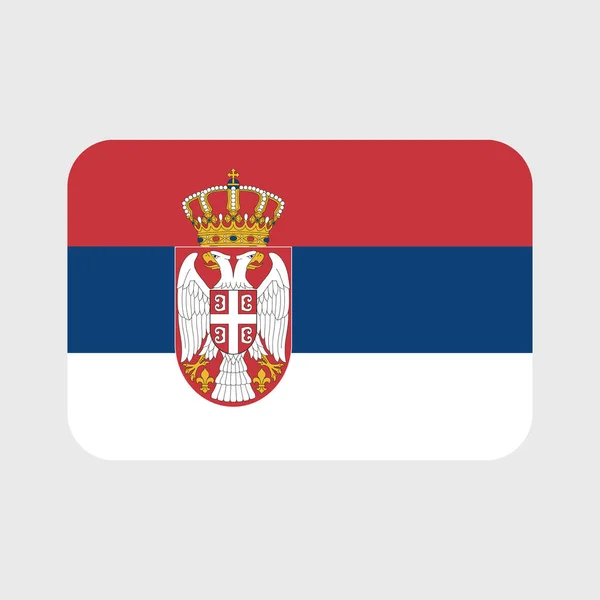 Εικονίδια Διάνυσμα Σημαίας Της Σερβίας Σύνολο Απεικονίσεων Σχήμα Καρδιάς Αστεριού — Διανυσματικό Αρχείο