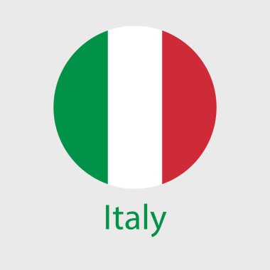 İtalya bayrak vektör simgeleri kalp, yıldız, daire ve harita şeklinde ayarlandı