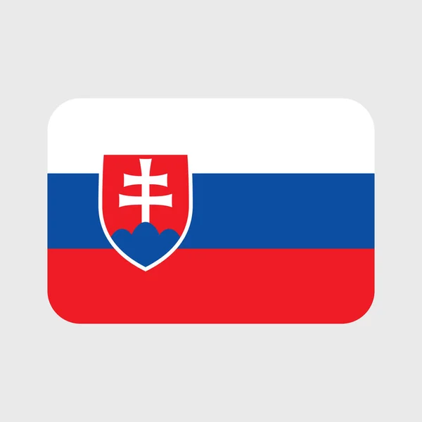 斯洛伐克国旗矢量图标设置为心形 圆形和地图形 — 图库矢量图片