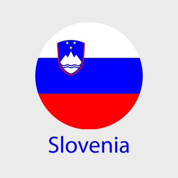 斯洛文尼亚国旗矢量图标设置成心形 圆形和地图形 — 图库矢量图片