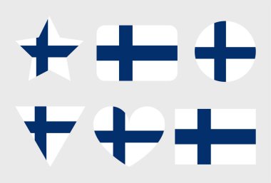 Finlandiya 'da kalp, yıldız, çember ve harita şeklinde gösterim simgeleri.