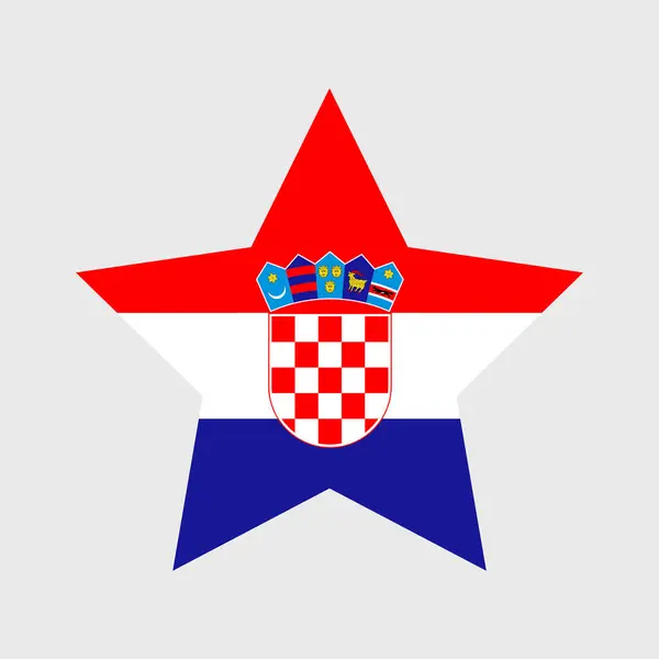 Croacia Bandera Vector Iconos Conjunto Ilustraciones Forma Corazón Estrella Círculo — Archivo Imágenes Vectoriales
