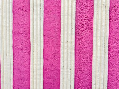 Oaxaca, Meksika 'da pembe ve beyaz çizgili duvar dokusu detayı.