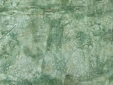 Oaxaca, Meksika 'da çatlak desenli yeşil alçı duvar.