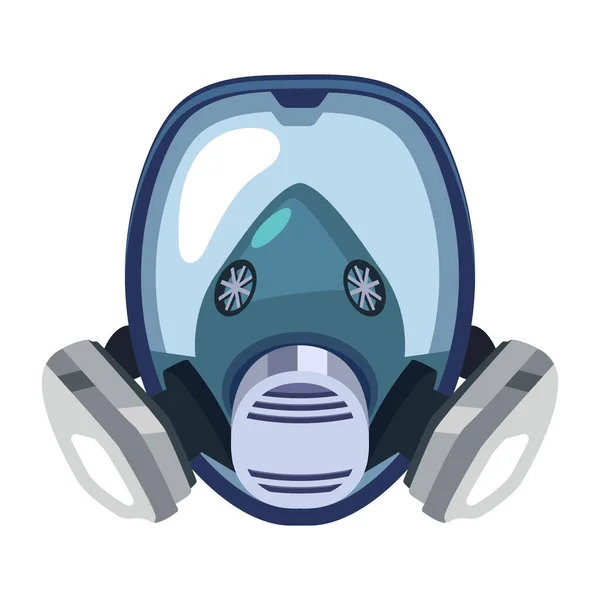 Gás Máscara Respirador Ilustração Vector —  Vetores de Stock