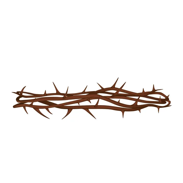 Realistic Crown Thorns Vector Illustration — Stock Vector