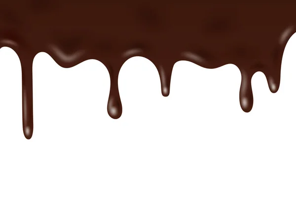 Schokolade Fließende Glasur Hintergrunddesign Vektor Illustration — Stockvektor