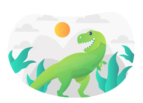 Tyrannosaurus Rex Illustration Plate Graphique Vectoriel — Image vectorielle