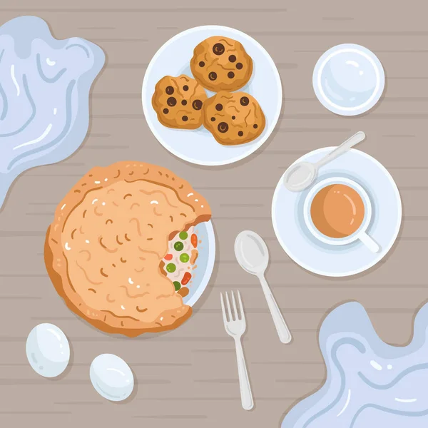 Cookies Comfort Voedsel Illustratie Vector Illustratie — Stockvector