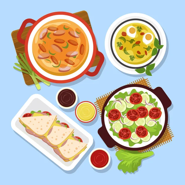 Delicious Comfort Food Concept Illustration Vectorielle — Image vectorielle