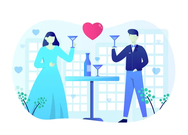 Wedding Party Επίπεδη Εικονογράφηση Διάνυσμα Γραφική2 — Διανυσματικό Αρχείο