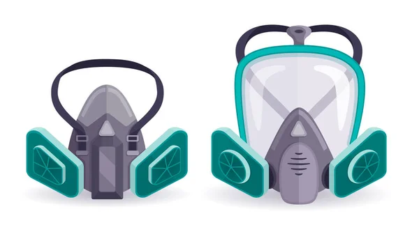 Máscara Gas Respirador Ilustración Vector — Vector de stock