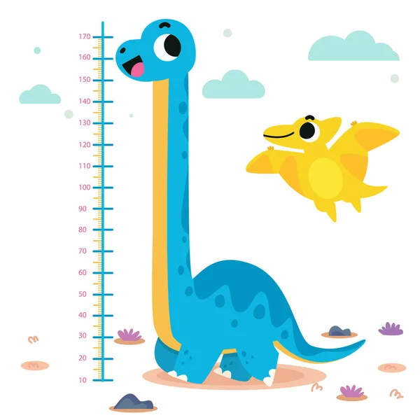 Handgezeichneter Höhenmeter Für Kinder Illustriert Vector Illustration — Stockvektor