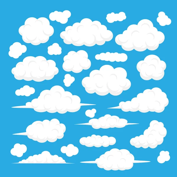 Colecção Nuvens Planas Vector Eps — Vetor de Stock