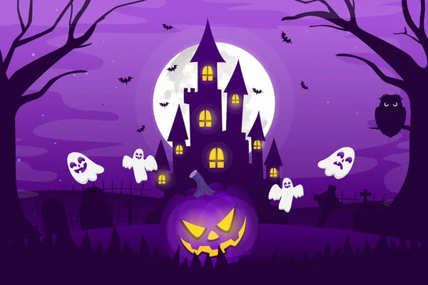 Gradient Halloween Background Vector Illustration — Stock Vector