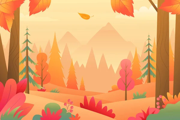 Gradient Herbst Hintergrund Vektor Illustration — Stockvektor