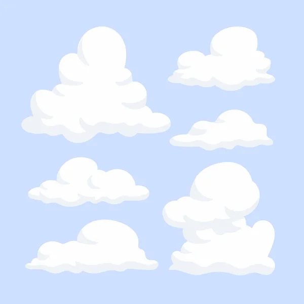 Paquete Nube Dibujado Mano Ilustración Vectorial — Vector de stock