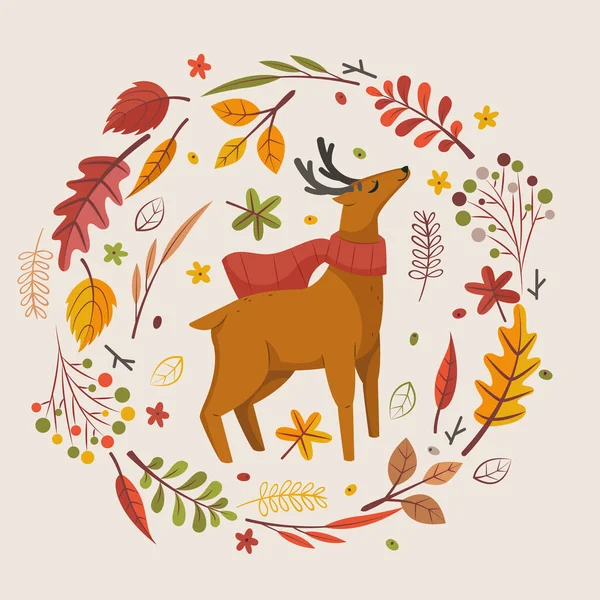 Herbst Hintergrund Vektor Illustration Eps — Stockvektor