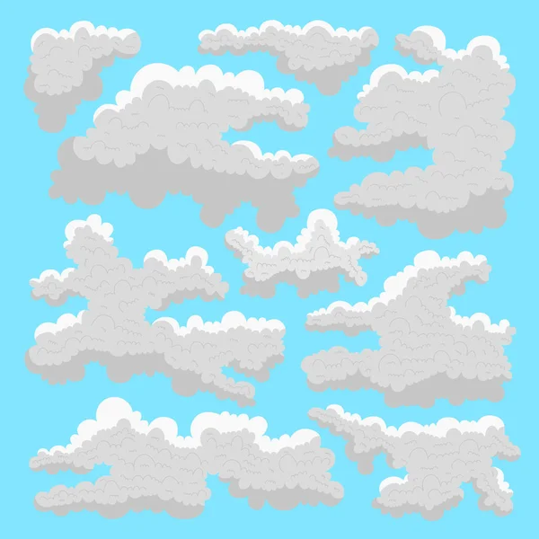 Conjunto Nuvens Ilustração Vetorial Eps —  Vetores de Stock