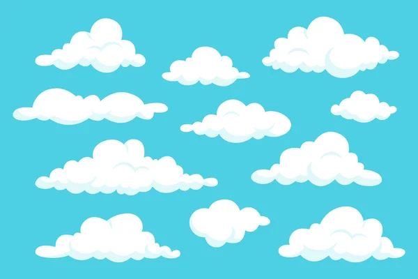Cartoon Cloud Pack Vektor Illustration — Stockvektor
