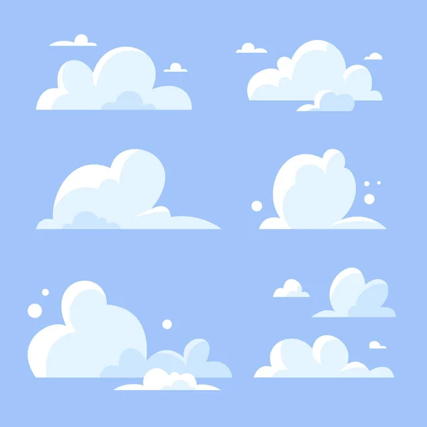 Nubes Set Vector Ilustración Eps — Vector de stock