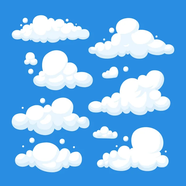 Bulutlar Vektör Illüstrasyonunu Eps Ayarla — Stok Vektör