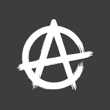 Flat design anarchy symbol logo Vector illustration