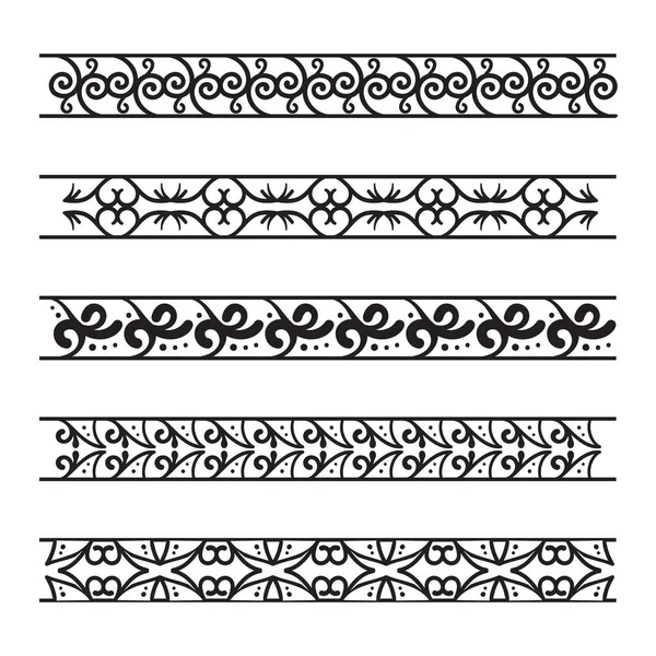 Hand Drawn Flat Design Greek Border Vector Illustration — Archivo Imágenes Vectoriales