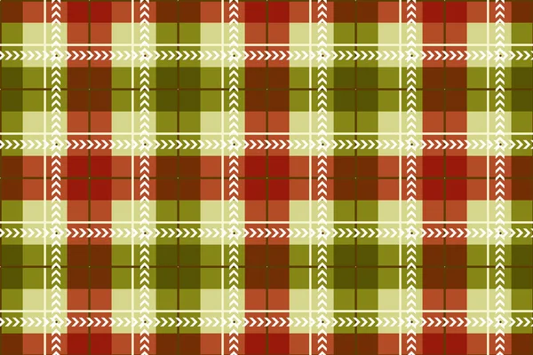 Flat Christmas Plaid Pattern Design Vector Illustration — Stock Vector