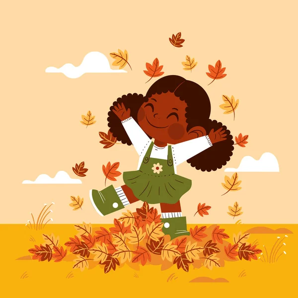 Hand Drawn Illustration Autumn Celebration Vector Illustration — Stock Vector