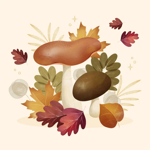 Watercolor Illustration Autumn Celebration Vector Illustration — Stock Vector