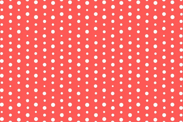 Hand Drawn Red Polka Dot Background Vector Illustration — Stockvektor