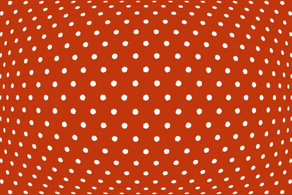 Hand Drawn Red Polka Dot Background Vector Illustration — Wektor stockowy