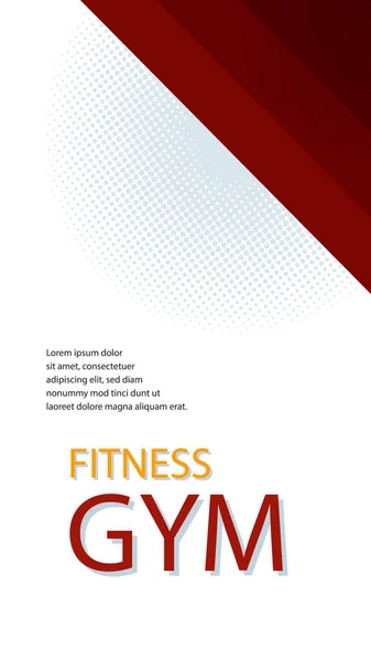 Flat Design Gym Fitness Stories Template Vector Illustration — Stockový vektor