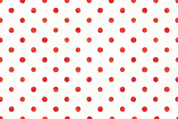 Watercolor Red Polka Dot Design Vector Illustration — Vector de stock