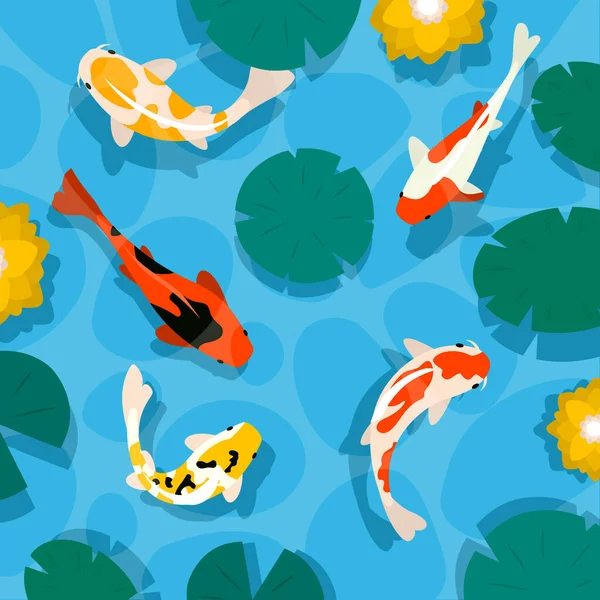 Hand Drawn Koi Fish Vector Illustration — Image vectorielle